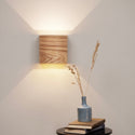 Battery operated wood sconce in ash