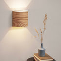 Battery operated wood sconce in ash