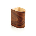 Rechargeable battery operated sconce in rosewood, remote controlled accumulator wall lamp