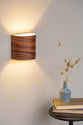 Battery operated wood sconce in rosewood